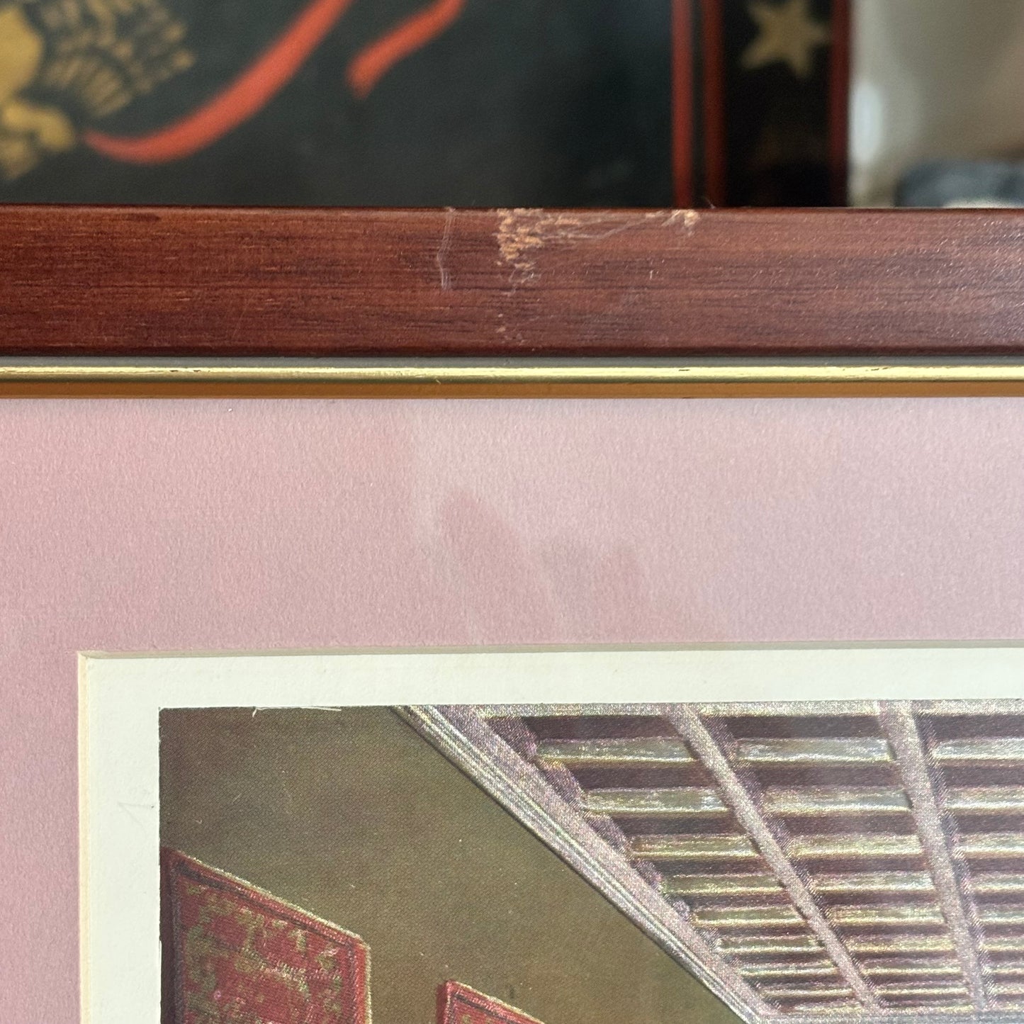 The Last Supper Framed Art Pink Matte