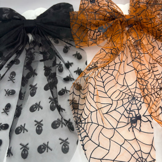 Halloween Hair Bows 11” long Orange or Black