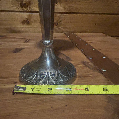 Silver Plated Candlestick 11” tall