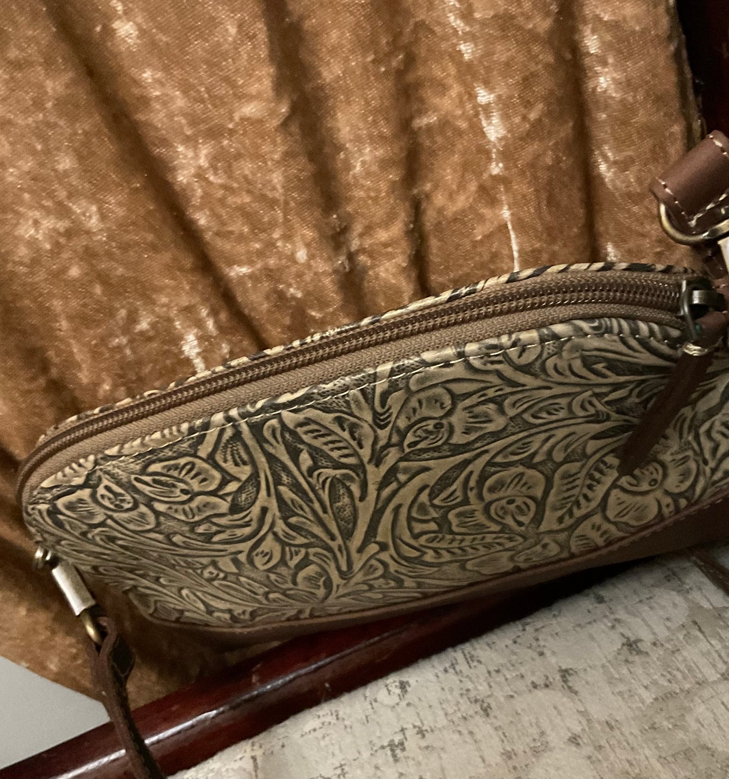 Dock Tooled Leather Crossbody Myra Bag