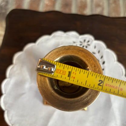 Vintage Brass & Chrome Candlestick