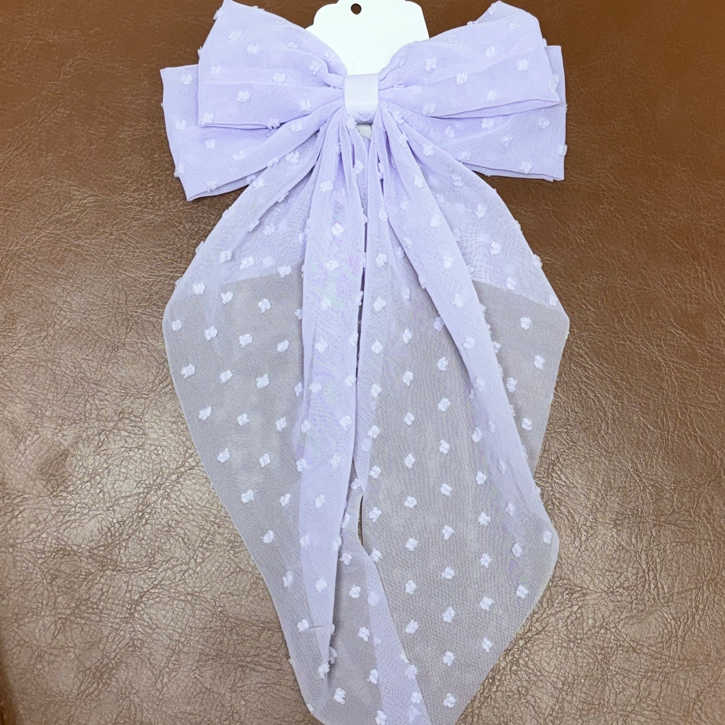 Swiss Dot Large Hair Bow