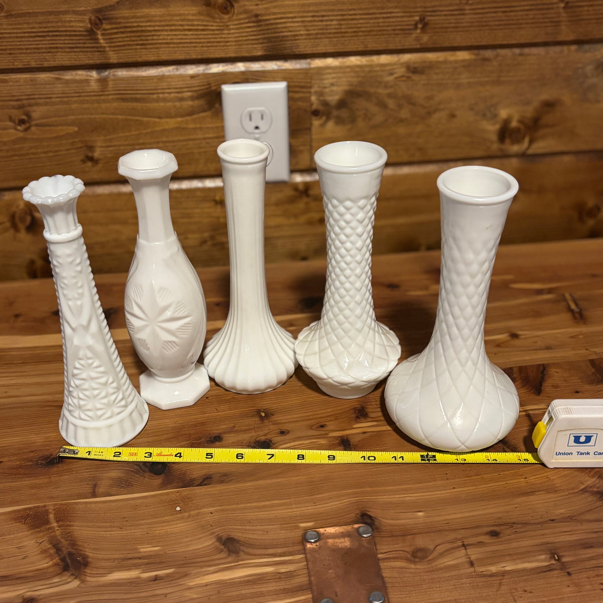 Milk Glass Bud Vases