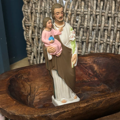 Vintage Saint Joseph holding Baby Jesus