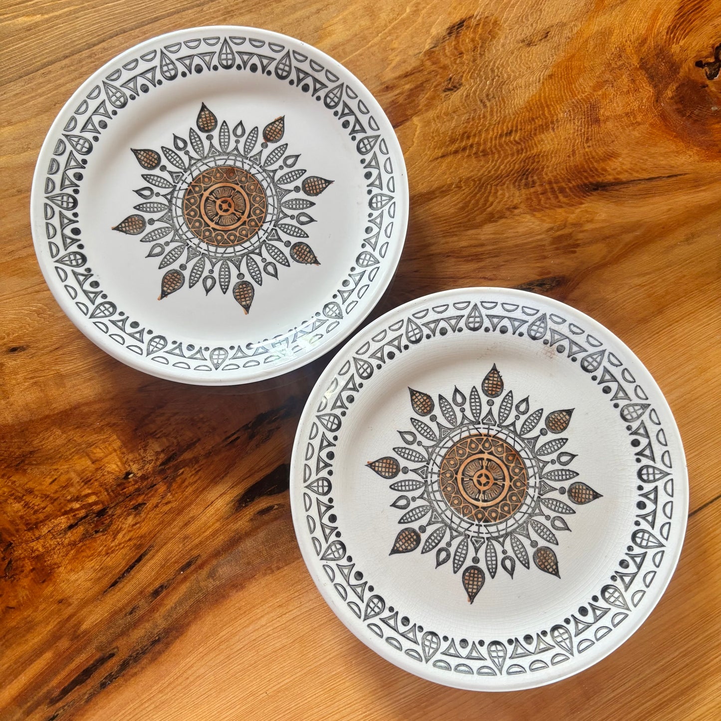 Biltons Staffordshire England Ironstone Plates Set of 2