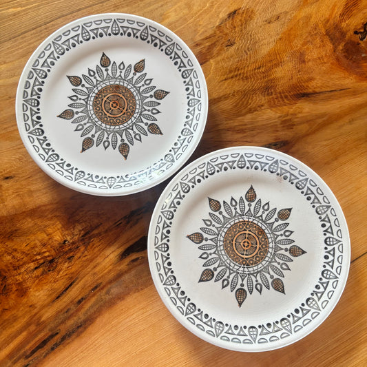 Biltons Staffordshire England Ironstone Plates Set of 2