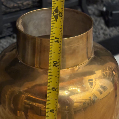 Smooth Finish Brass Ginger Jar Vase 10”