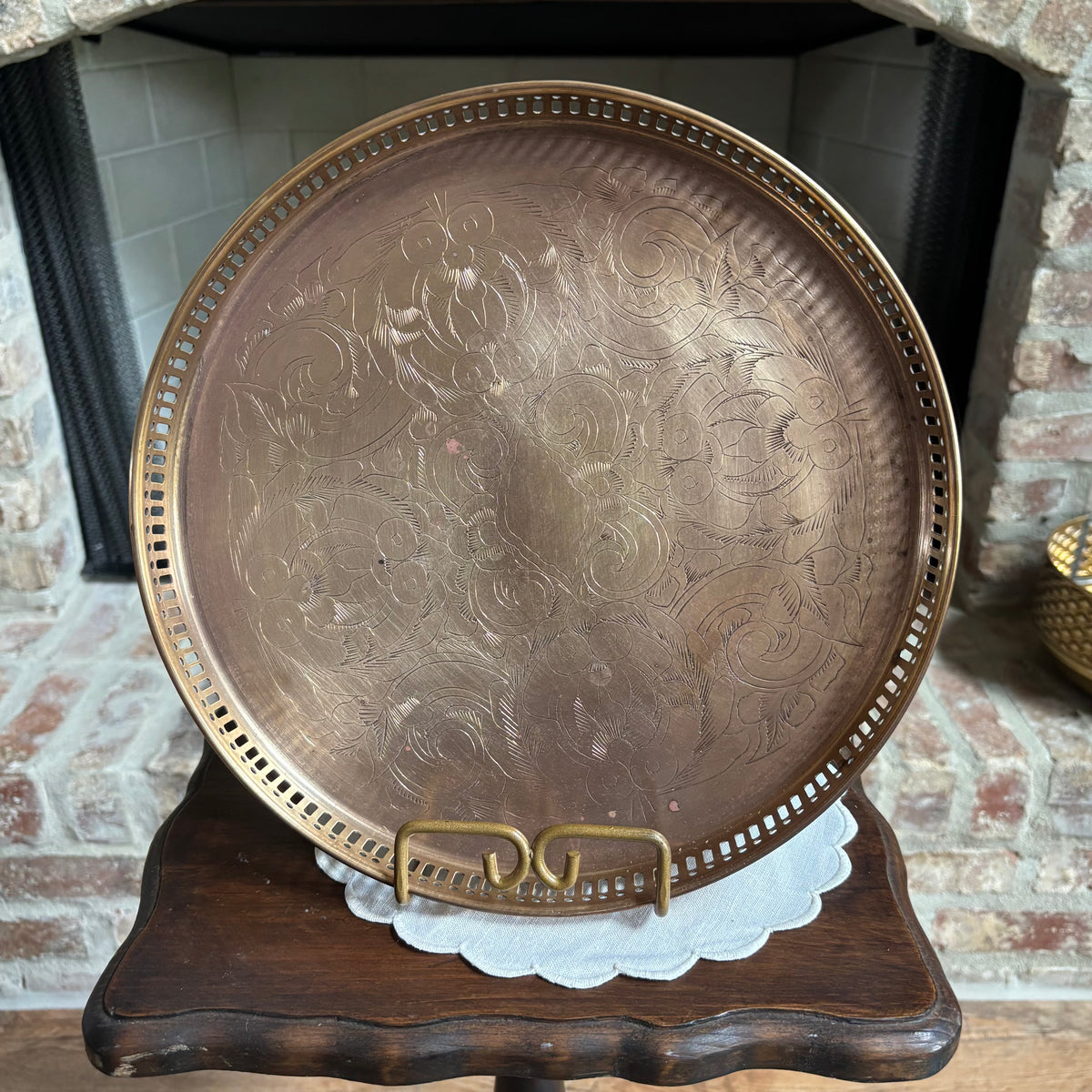 Etched Brass Gallery Tray