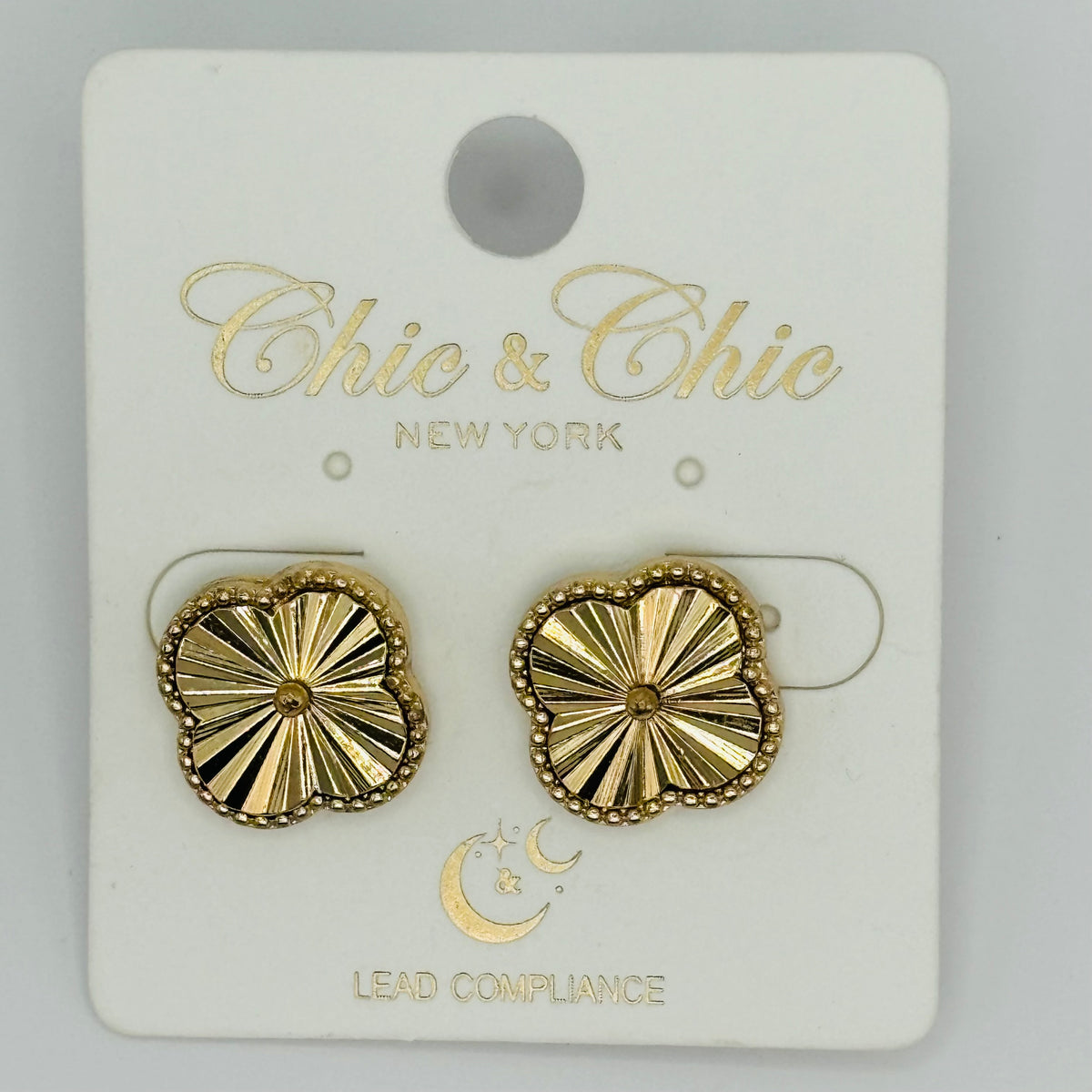 Turn To You Clover Post Back Earrings