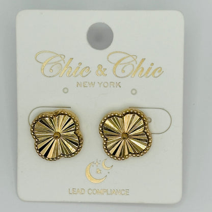 Turn To You Clover Post Back Earrings