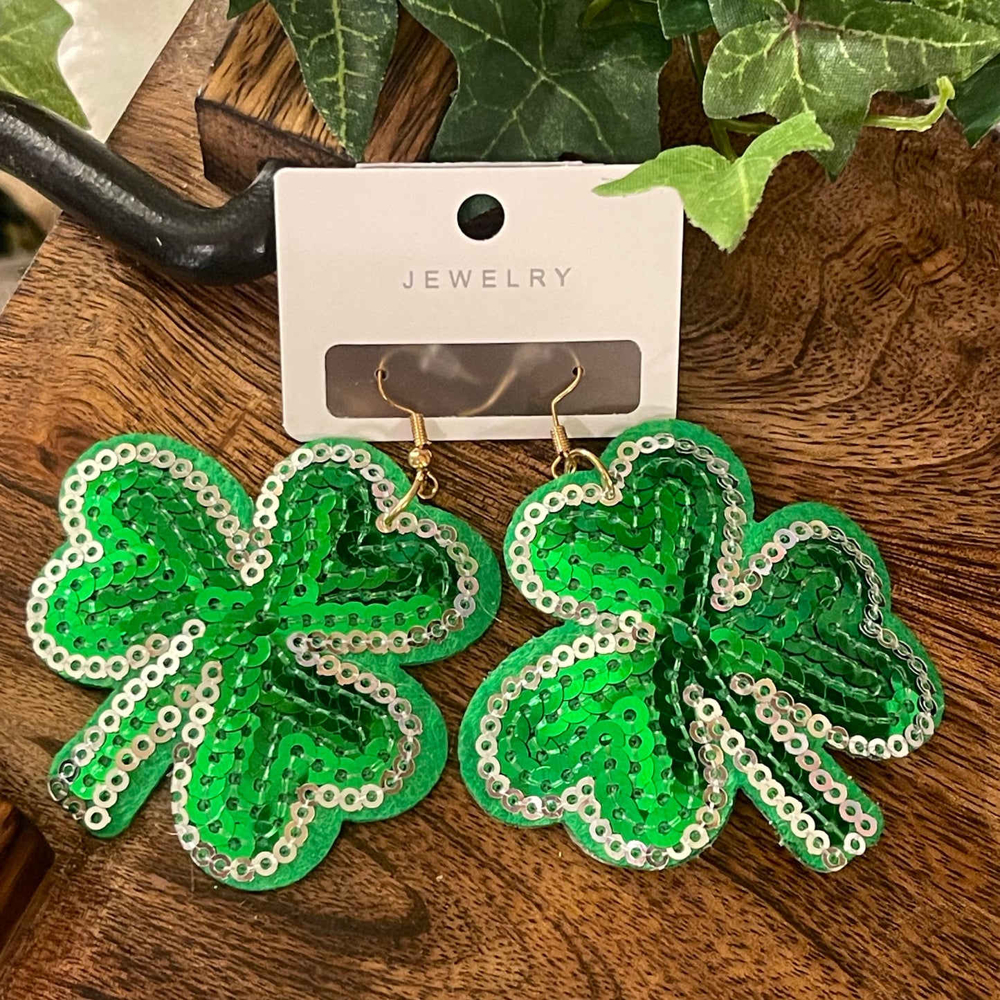 St. Patrick’s Day Sequin Dangle Earrings