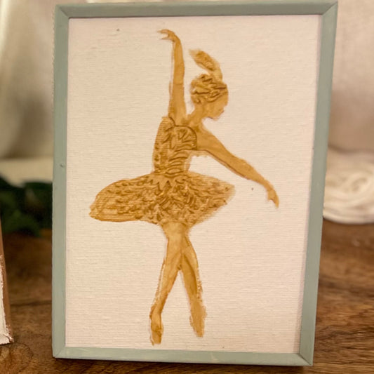 Ballerina on Framed Canvas