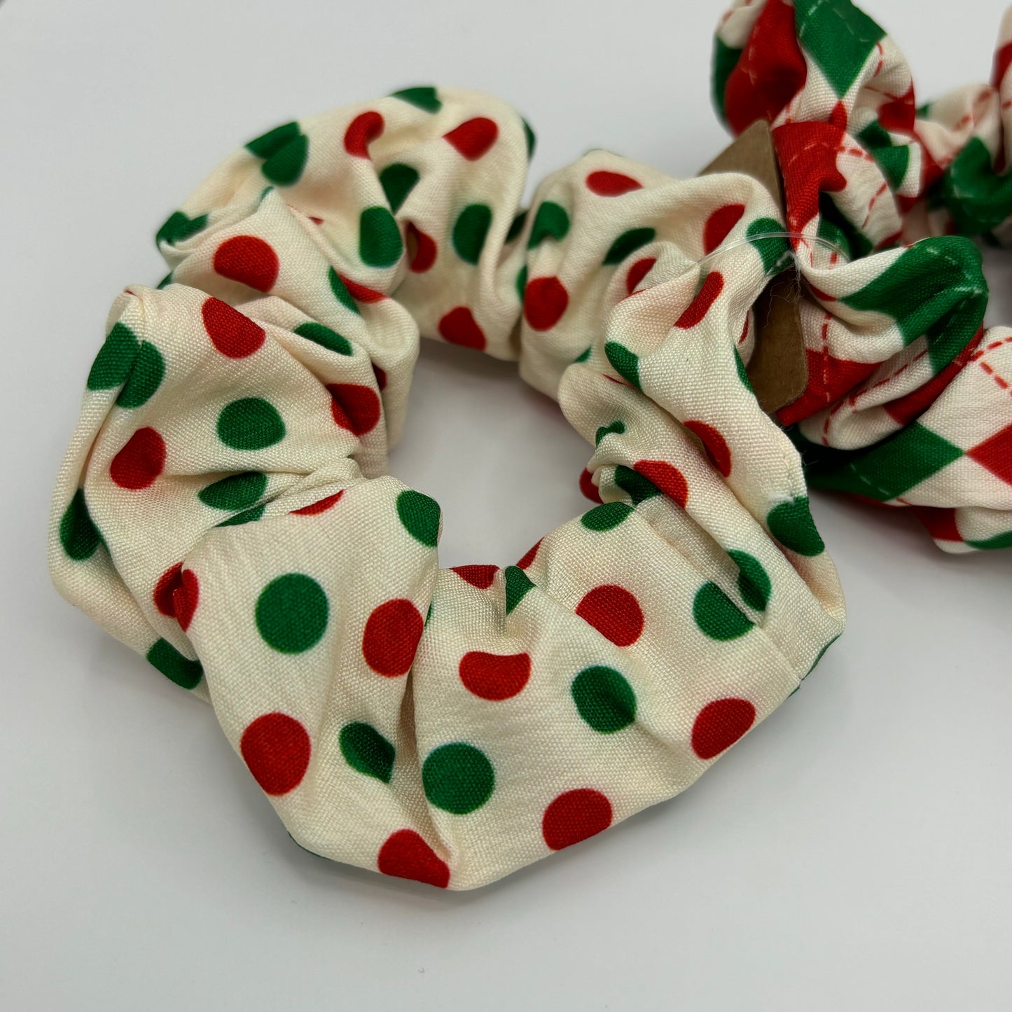 Christmas Scrunches Plaid & Polka Dot Set of 2