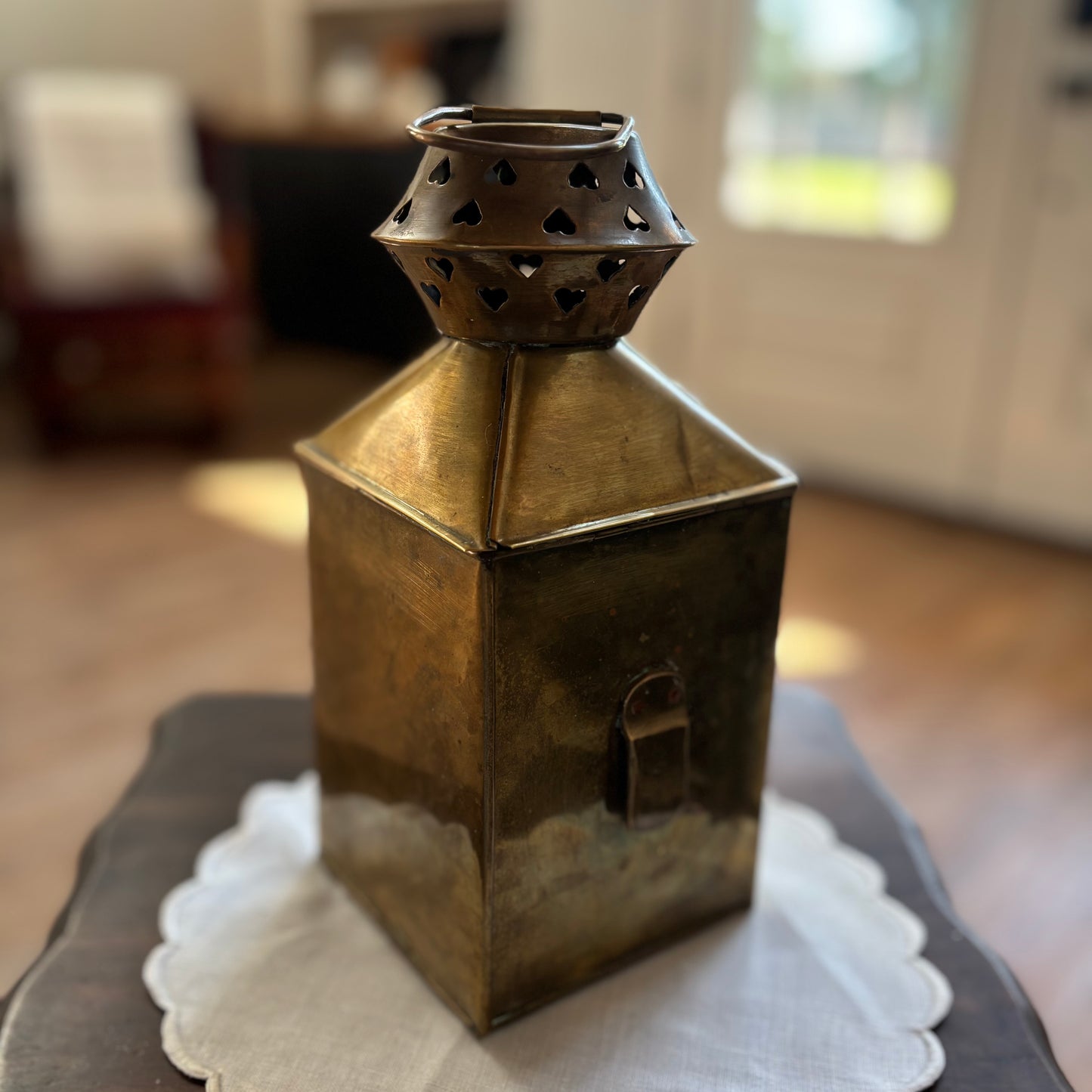Vintage Brass Ship’s Lantern STARBOARD