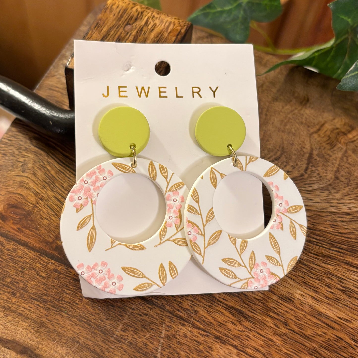 Circle Cut Drop Earrings