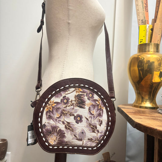 Nirvana Round Leather Crossbody Myra Bag