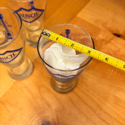 Vintage Busch Bavarian Beer Glasses Set of 5