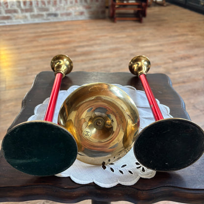 Christmas Candlesticks in Brass