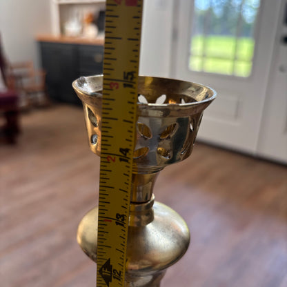 Brass Candlestick 14” Tall