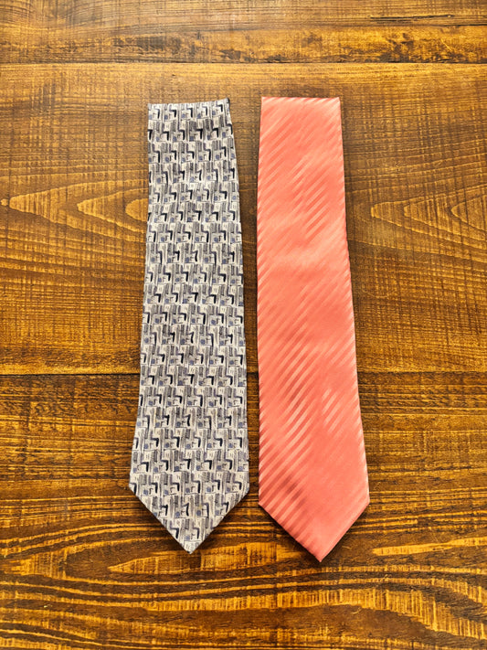 Vintage Neck Ties • Vesuvio Napoli Pink and J.Garcia Blues Set of 2