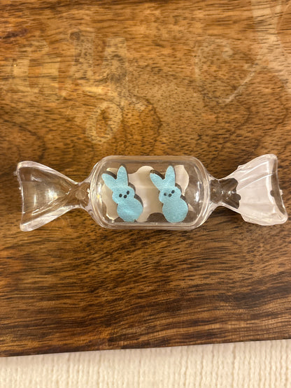 Easter Bunny Post Back Earrings - Blue