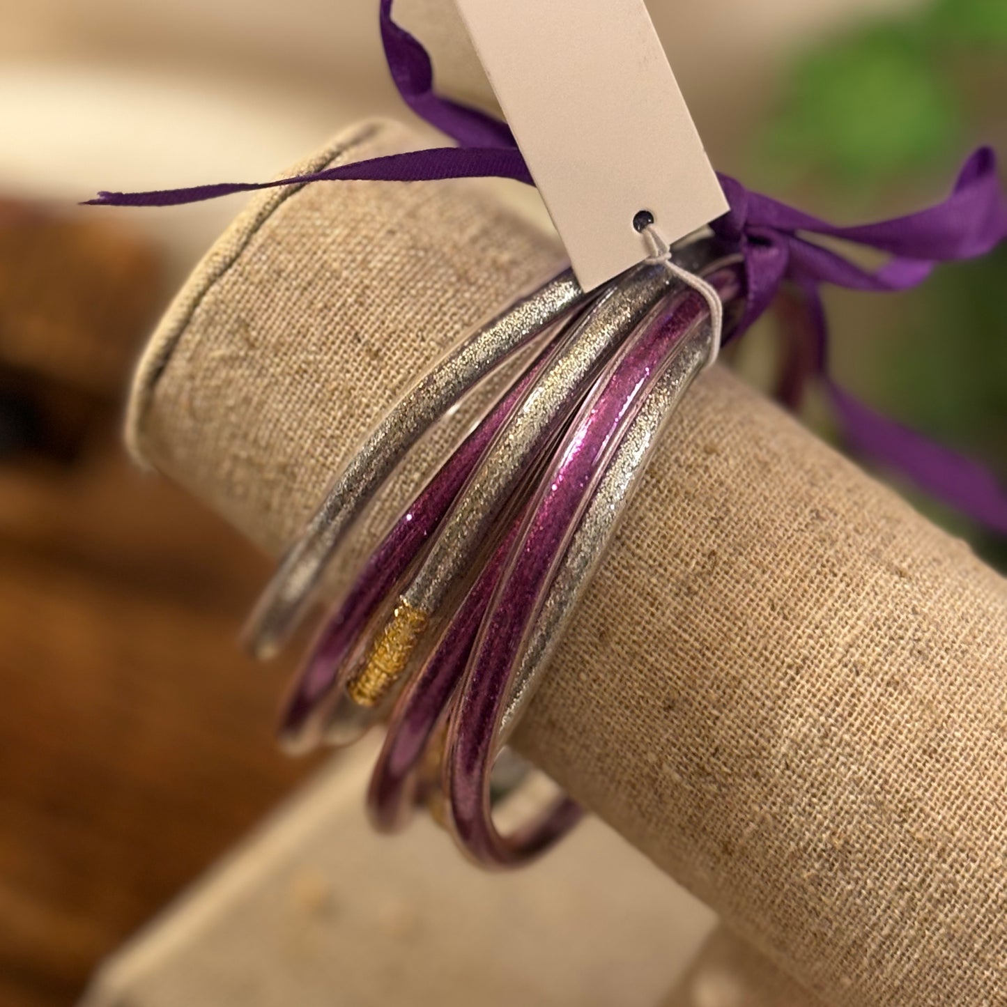 Glitter Jelly Bangle Bracelet Stacks