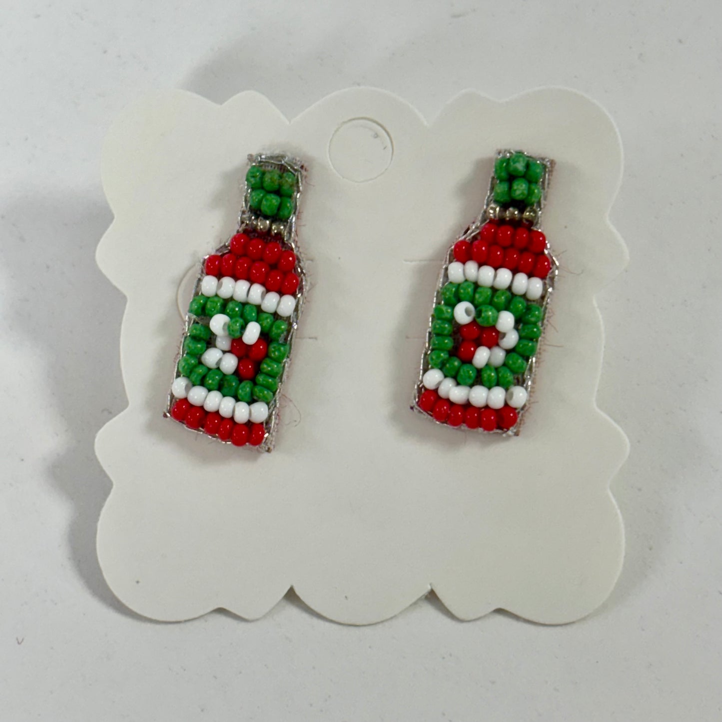 Cinco De Mayo Seed Bead Postback Earrings