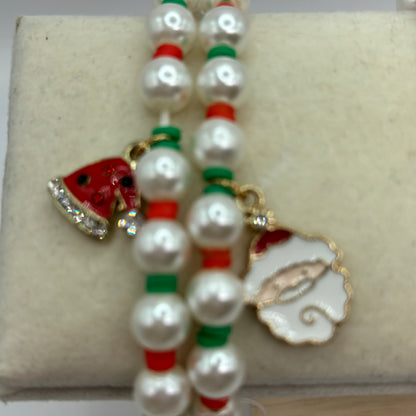 Christmas Beaded Bracelet Set for Girls