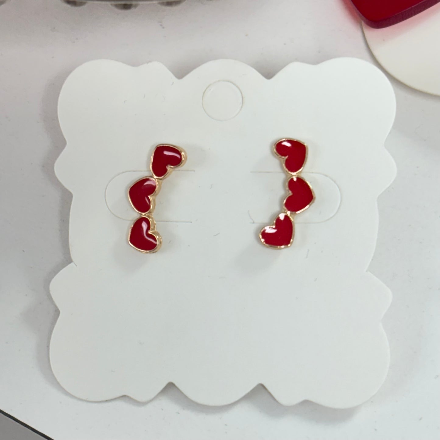 Valentine’s Day Climber Heart Post Back Earrings