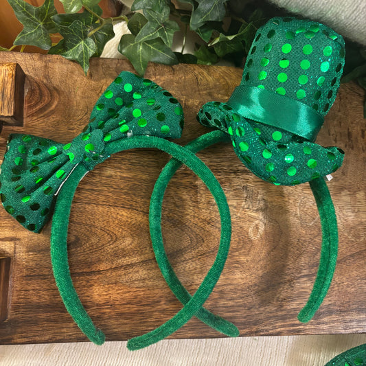 St. Patrick’s Day Headband • Bow or Top Hat