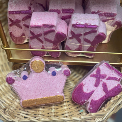 Nature’s Love Bath Bomb Ballet Slipper or Crown with Surprise Coin Inside