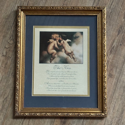 “The Kiss” Cherub /Angel Framed Artwork