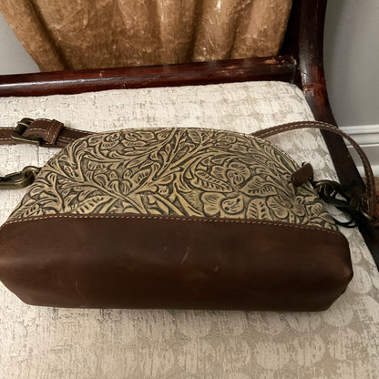 Dock Tooled Leather Crossbody Myra Bag