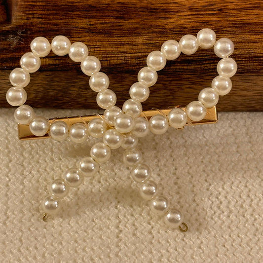 Pearl Bow Barrette