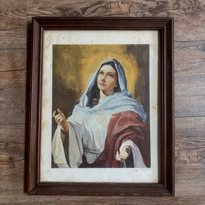 Blessed Virgin Mary 1953 Framed