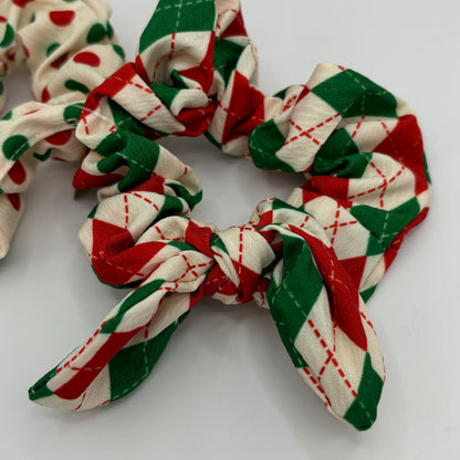 Christmas Scrunches Plaid & Polka Dot Set of 2