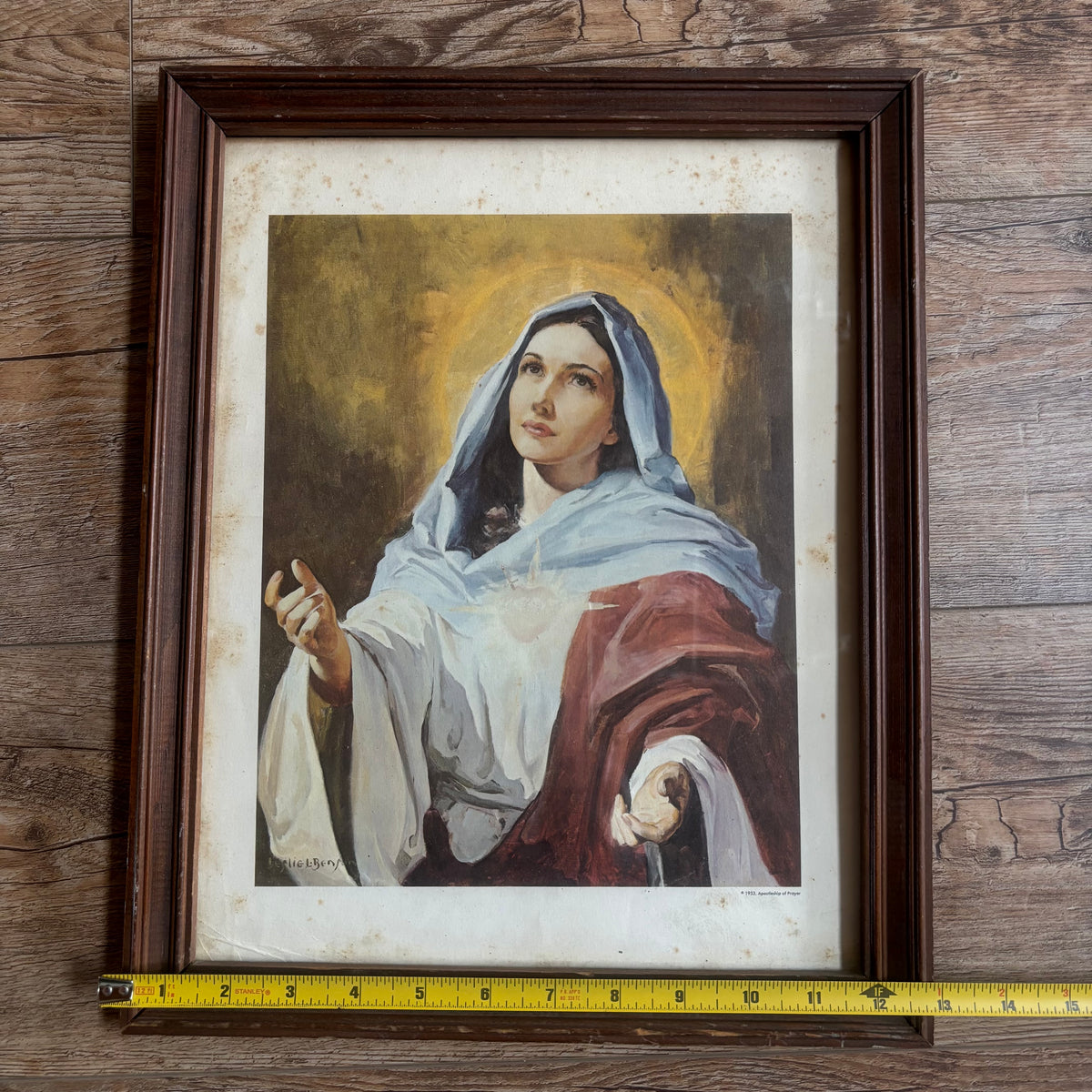 Blessed Virgin Mary 1953 Framed
