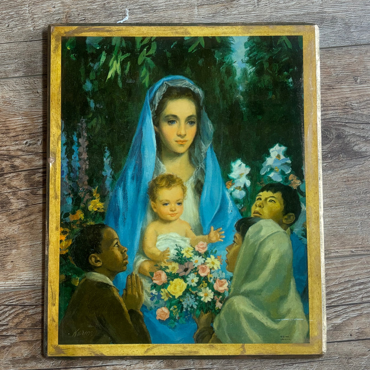 Madonna Baby Jesus and Children 1965