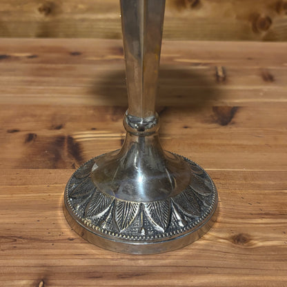 Silver Plated Candlestick 11” tall