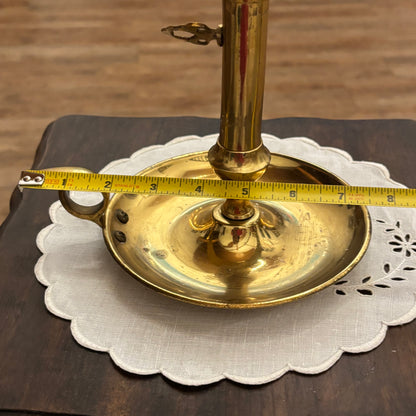 Solid Brass Chamberstick with Adjustable Candle Height