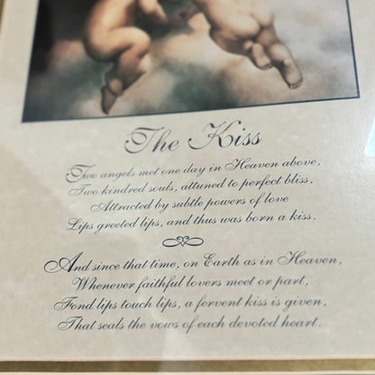 “The Kiss” Cherub /Angel Framed Artwork