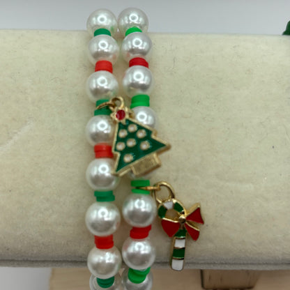 Christmas Beaded Bracelet Set for Girls