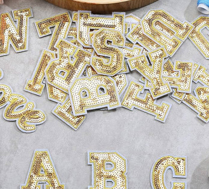 Gold Sequin Iron On Patch