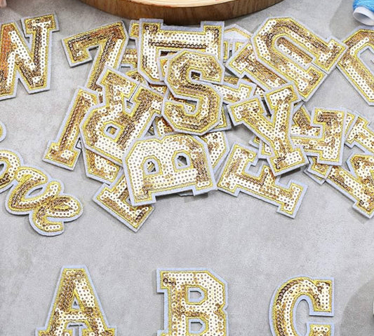 Gold Sequin Iron On Patch