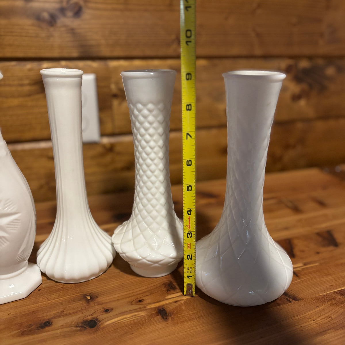 Milk Glass Bud Vases