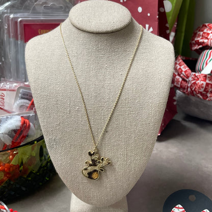 Jane Marie Leopard Print Rudolf Pendant Necklace