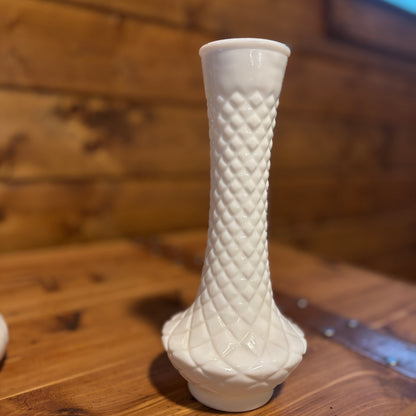 Milk Glass Bud Vases