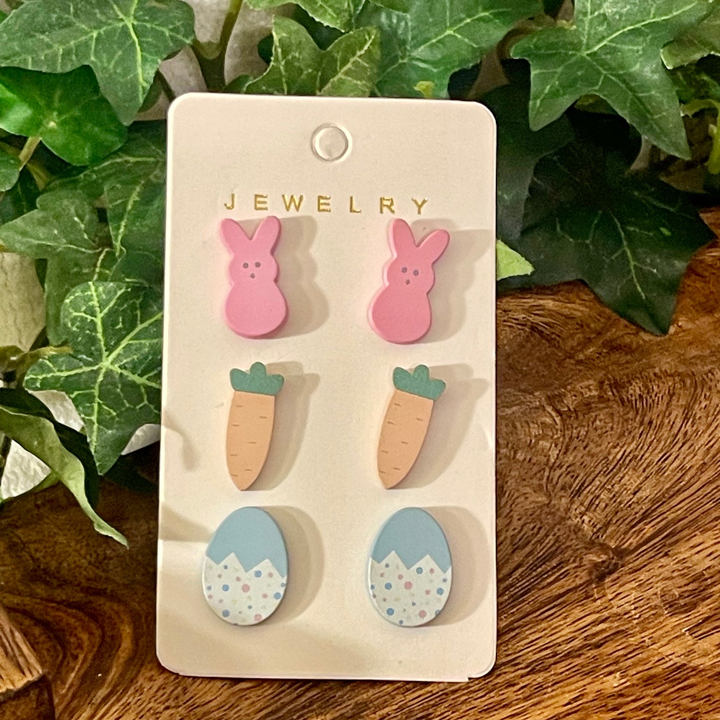 Easter Post Back Earrings - Bunny • Carrot • Egg