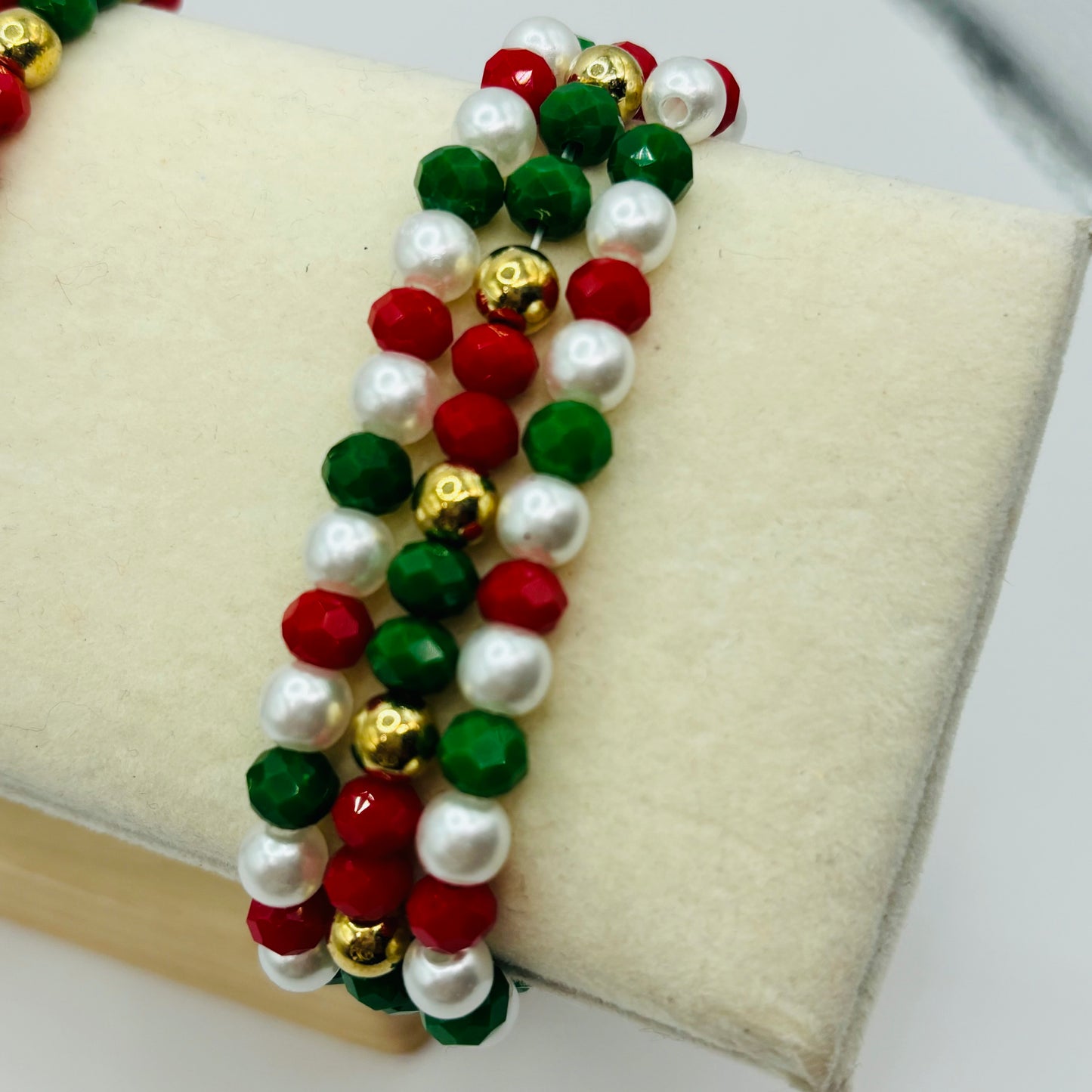 Christmas Beaded Bracelet Set for Girls