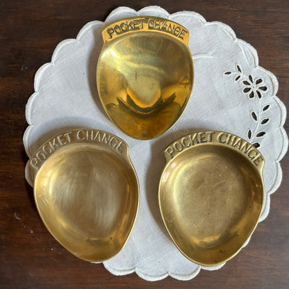 Solid Brass POCKET CHANGE Catchall Dish